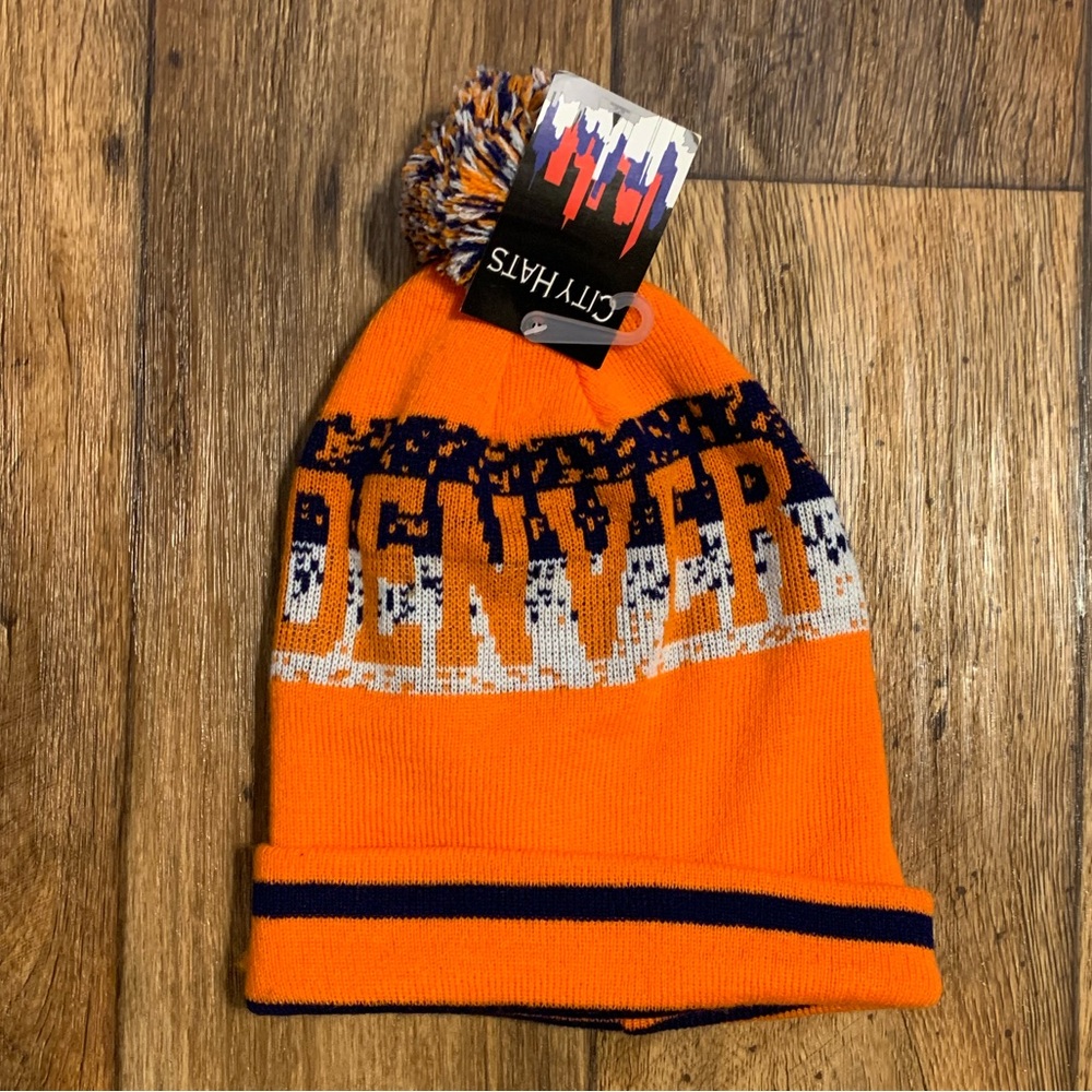 NWT Denver Broncos cuffed knit hat / stocking cap / Beanie